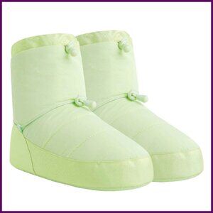 Warm Ballet Dance Booties with Fleece Lining, Adjustable Fit, PVC Sole